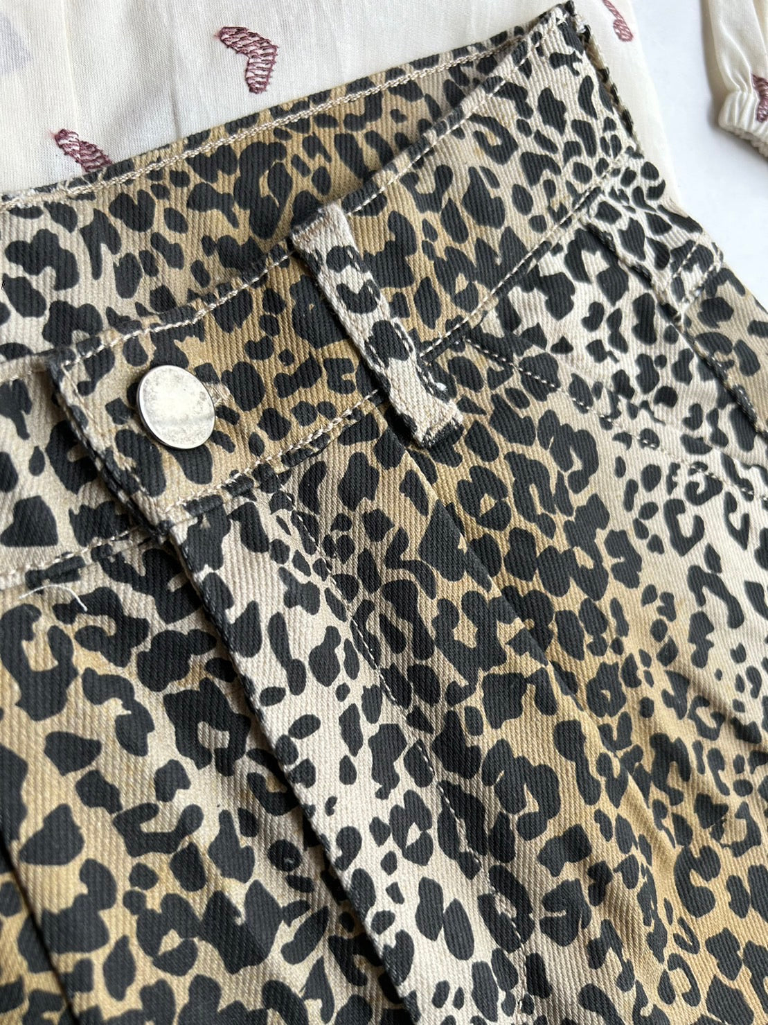 DENIM PANTS LEOPARD 8Y
