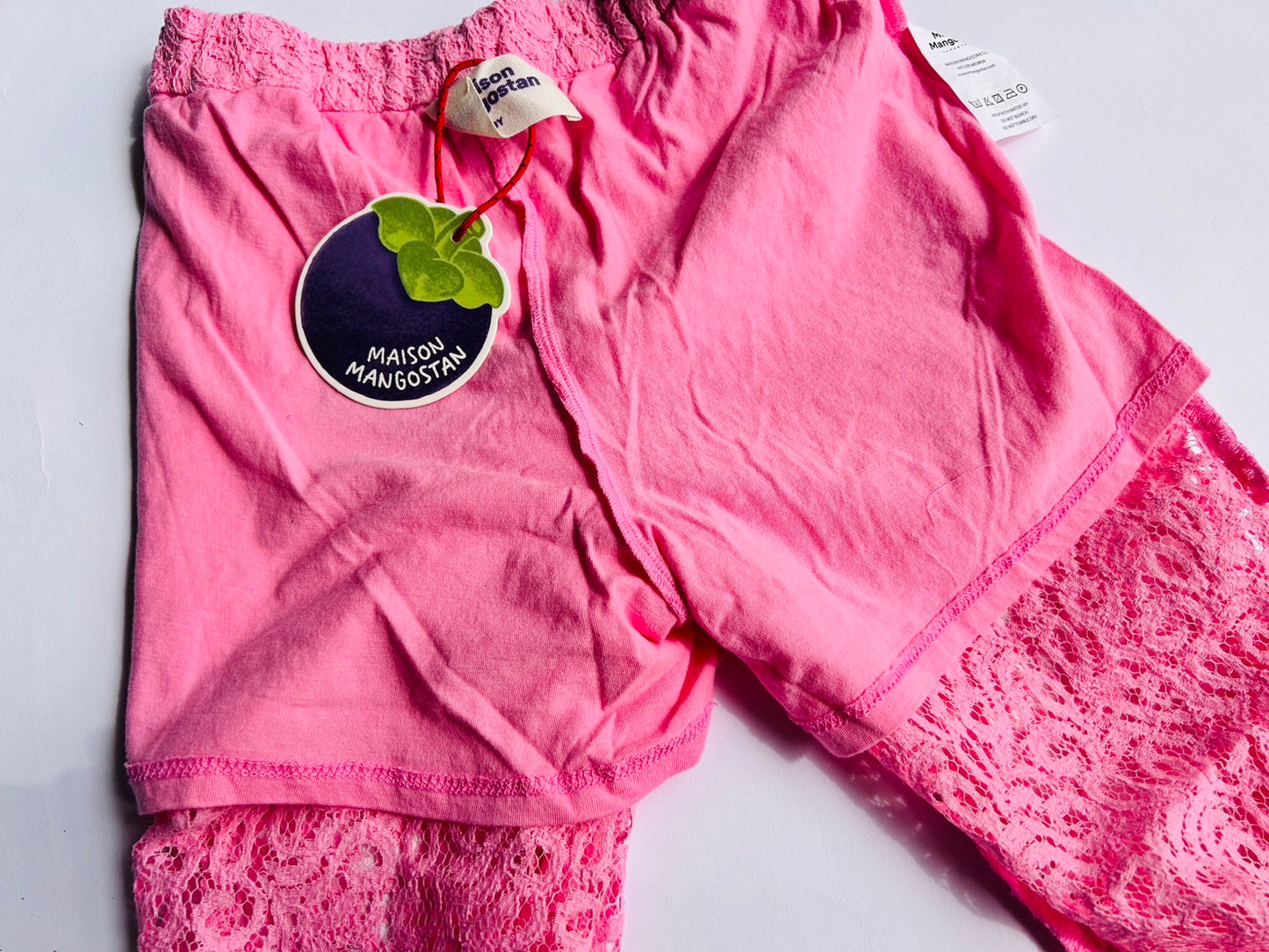 POMMEGRANATE LACE TROUSERS PINK 4/5Y