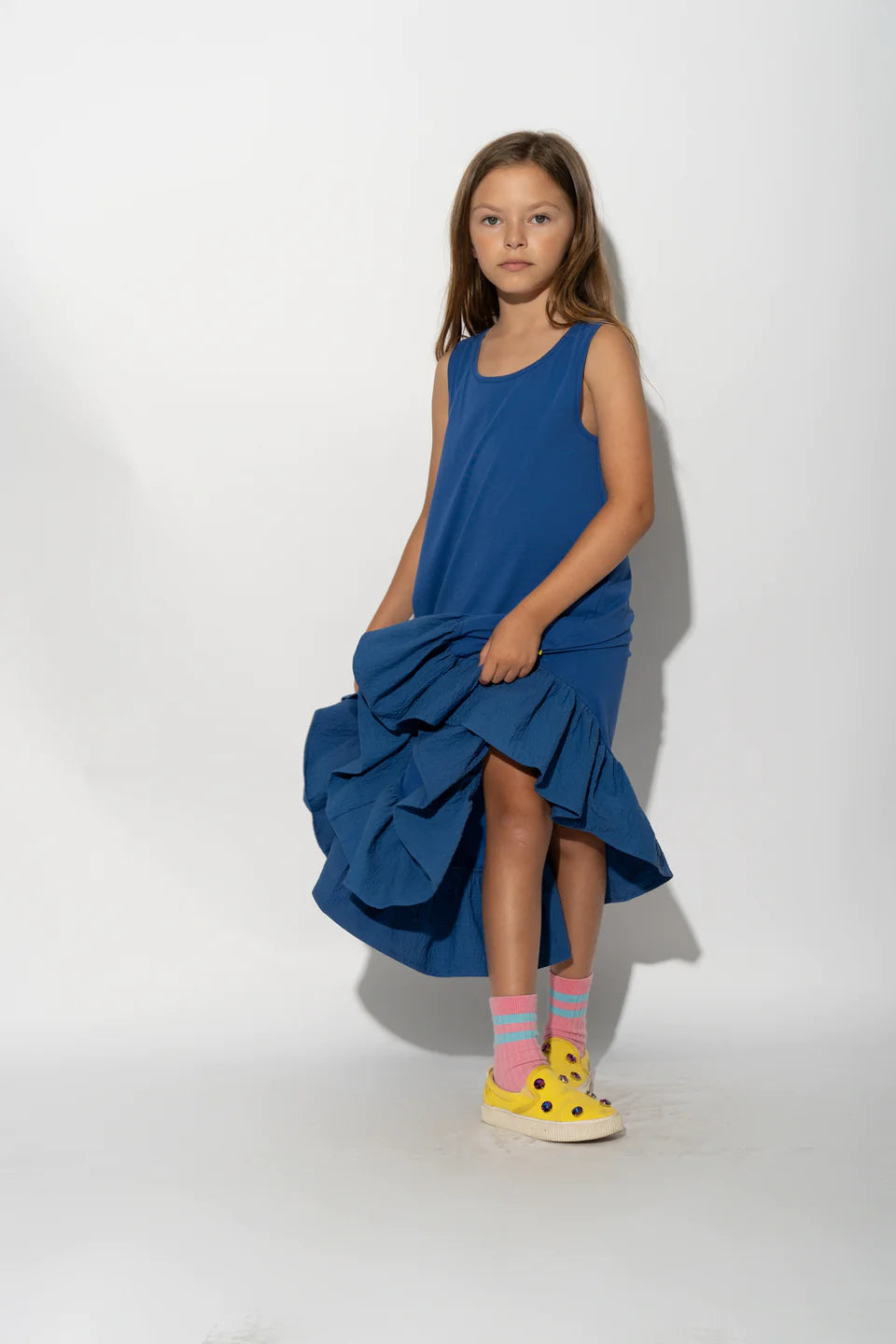SLEEVELESS FLOUNCE DRESS 6Y