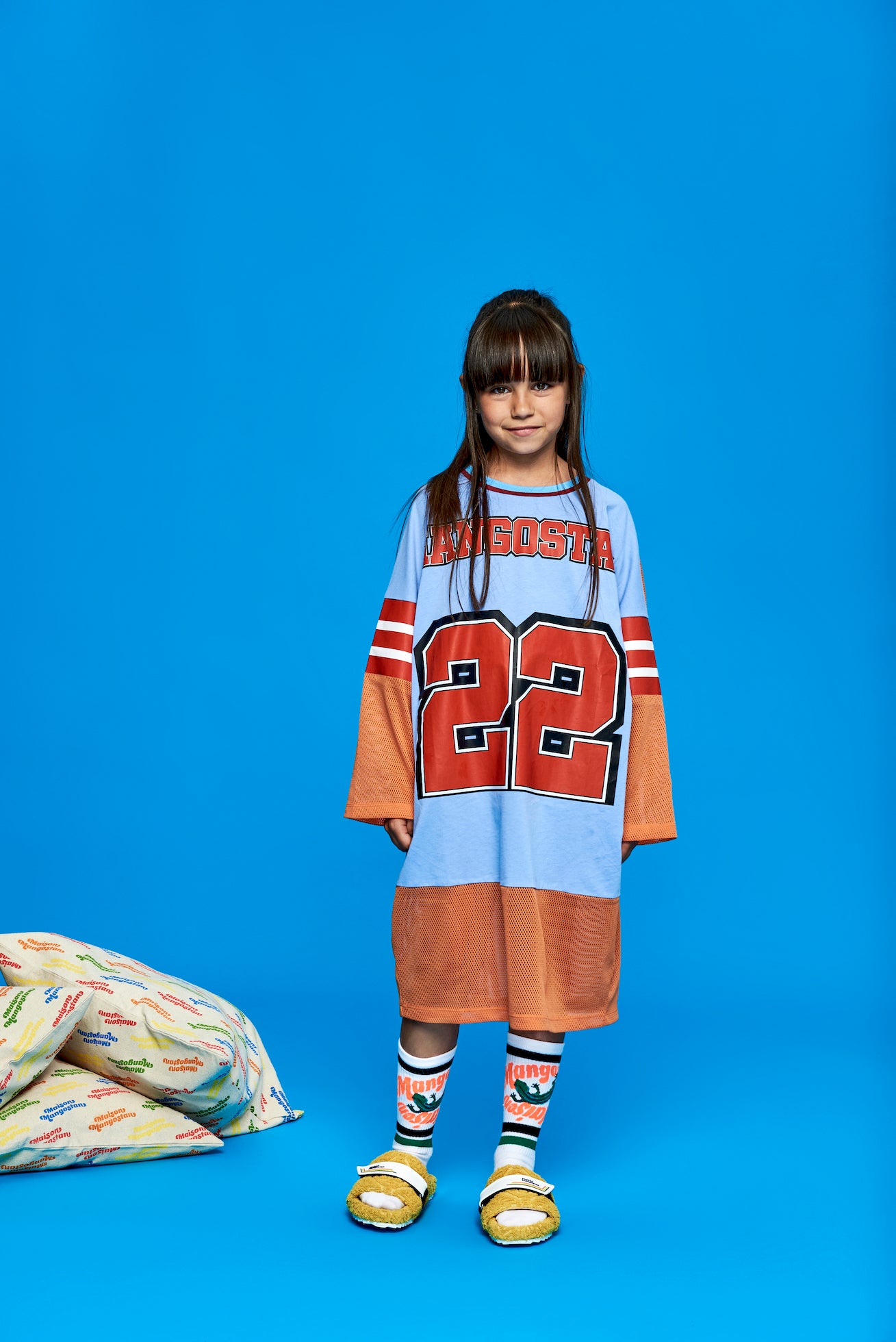 TWENTY TWO TOP/DRESS BLUE/ORANGE