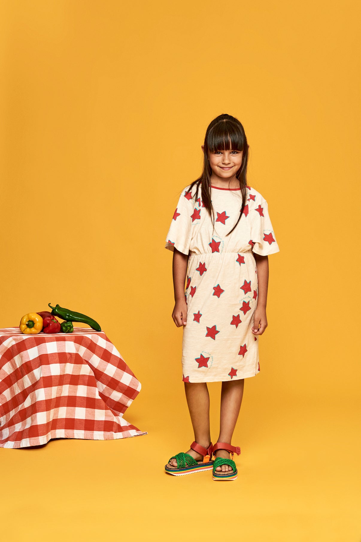 STARS DRESS MACADAMIA 4Y