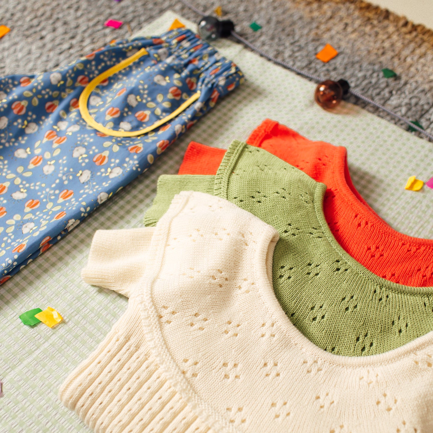 GREEN RUFFLE SWEATER