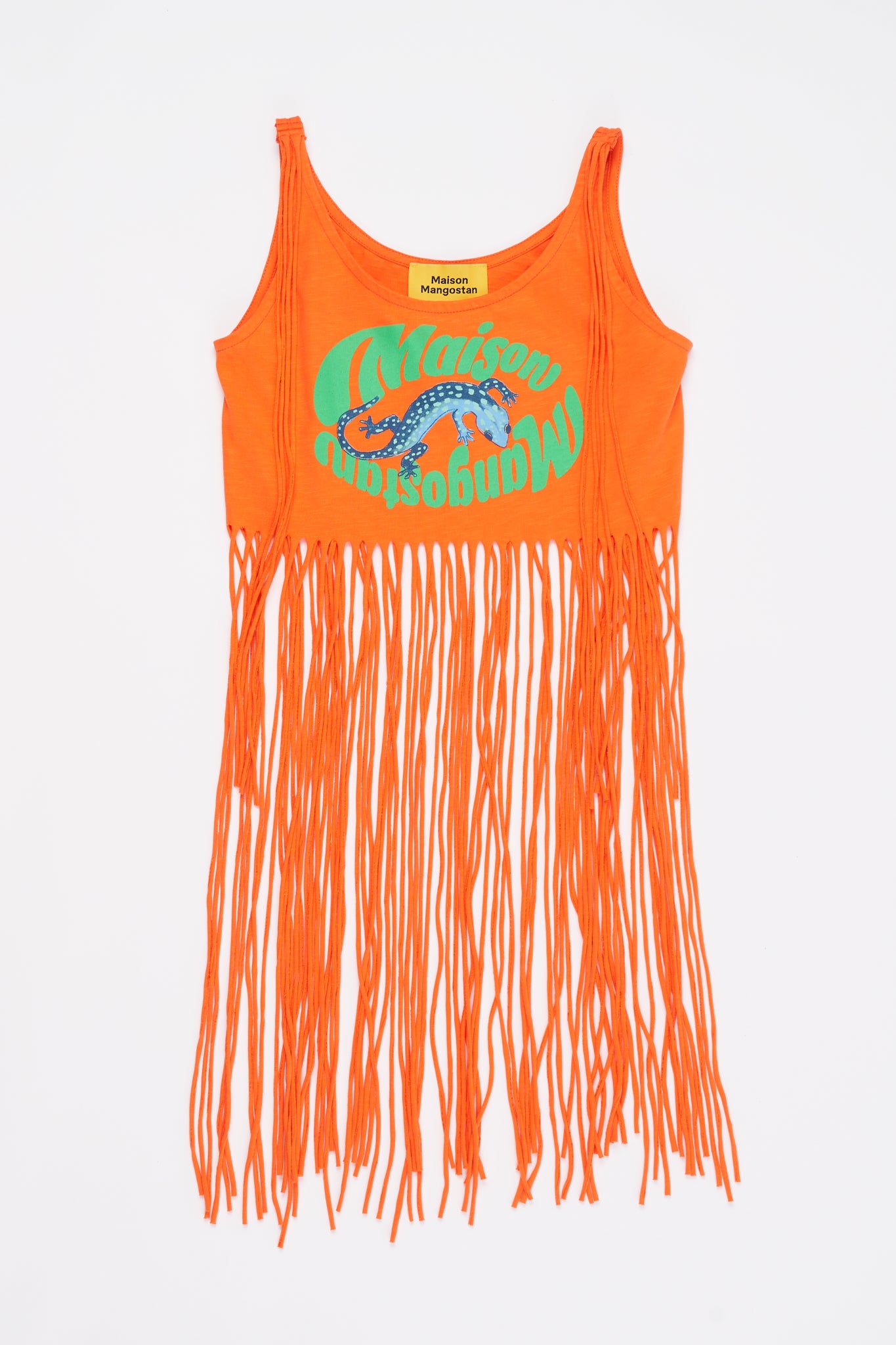 GECKO FRINGES T-SHIRT FLUO ORANGE 6Y