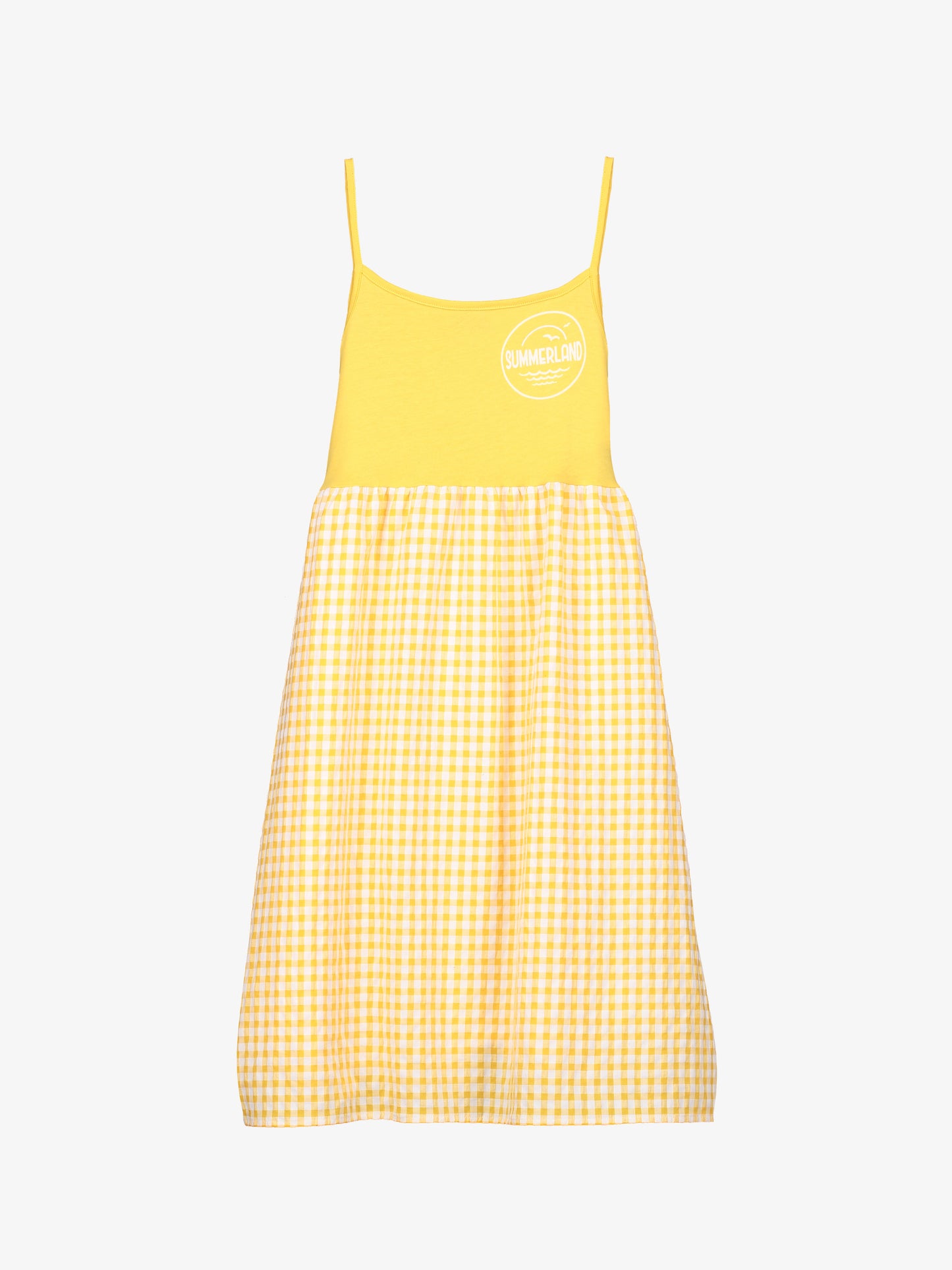 GINGHAM MIDI DRESS YELLOW