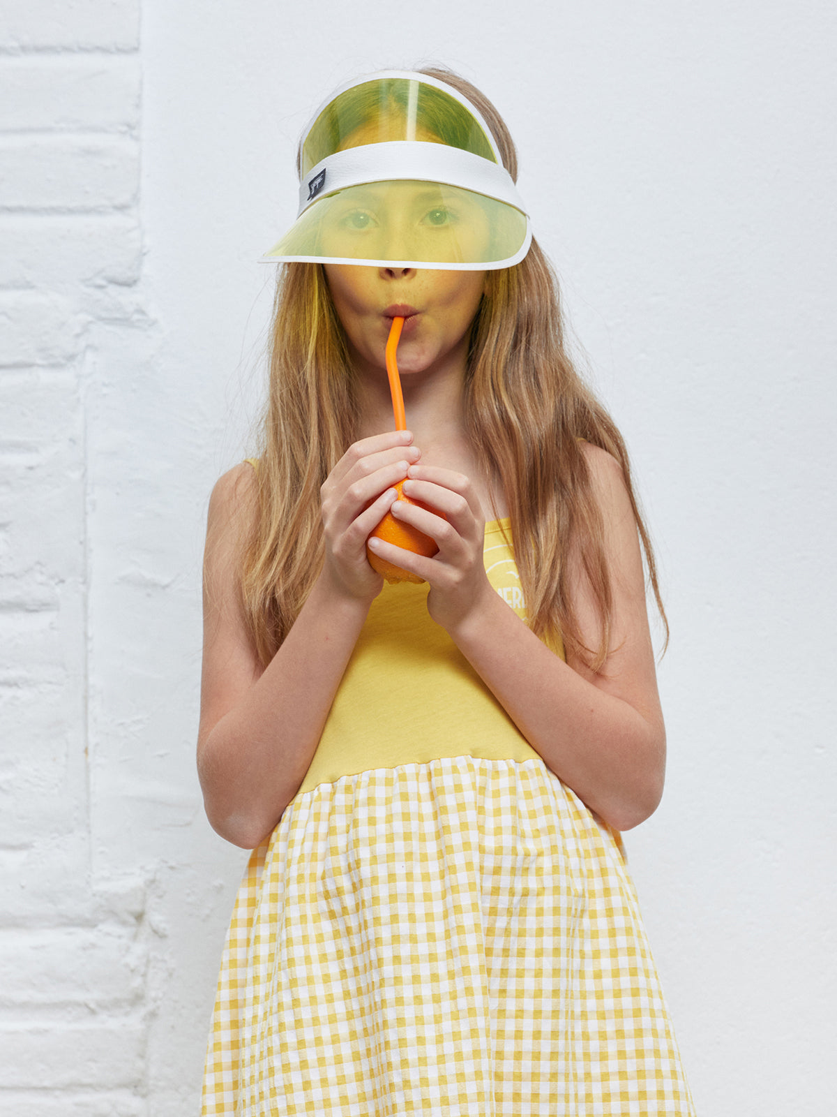 GINGHAM MIDI DRESS YELLOW