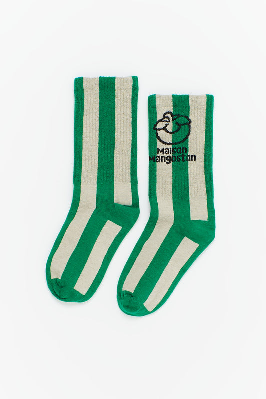 STRIPES MANGOSTAN LOGO SOCKS