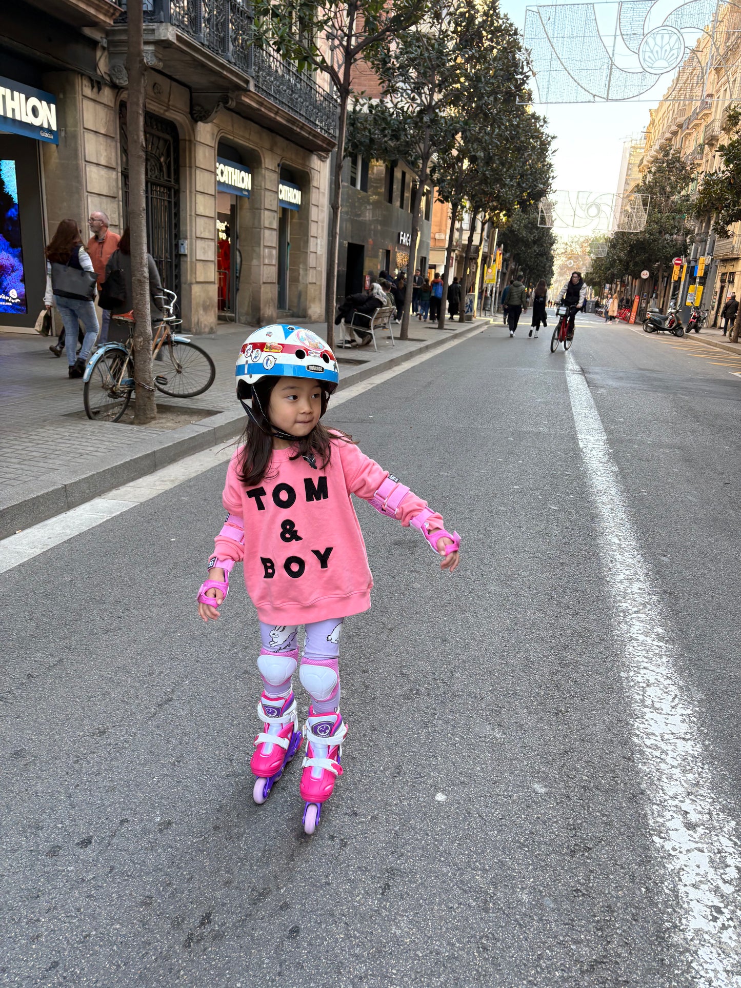 TOM&BOY EMBROIDERED PINK SWEAT SHIRT