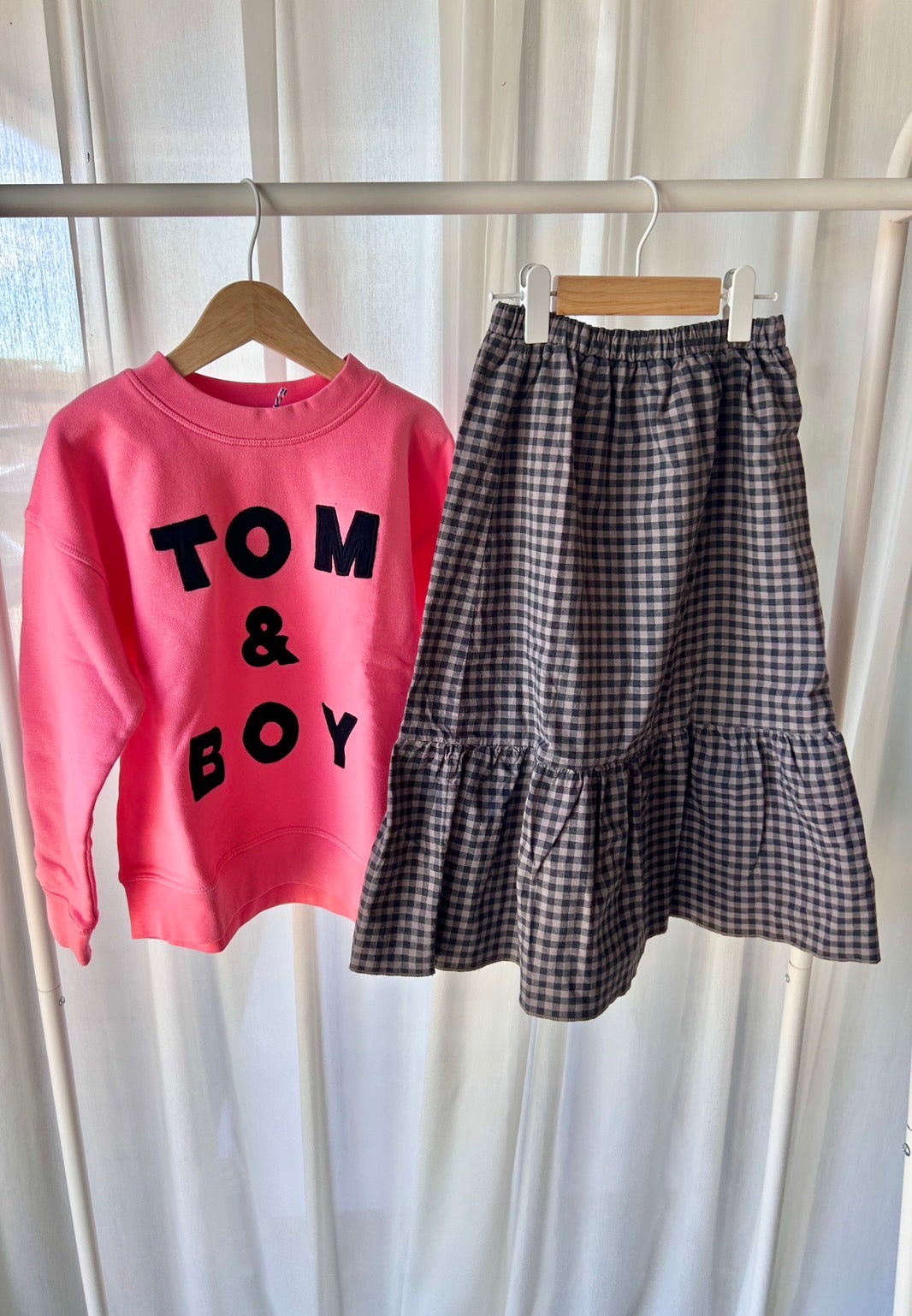 TOM & BOY CHECK SKIRT