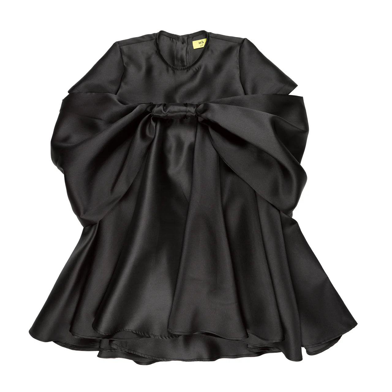 [sample]BLACK MIKADO OVERSIZED BOW DRESS 4Y