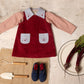 Cherry corduroy straight overall dress 4Y