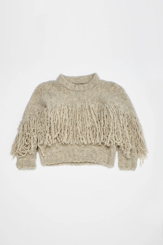 Fringed Knit Grey